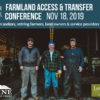 Gain skills to secure farmland, tackle succession planning & more at the Farmland Access & Transfer Conference access-2019-front